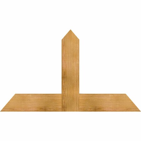 Ekena Millwork Portland Rough Sawn Timber Gable Bracket, Western Red Cedar, 48"W x 28"H x 2"D x 6"F, 14/12 Pitch GBW048X28X0206POR00RWR